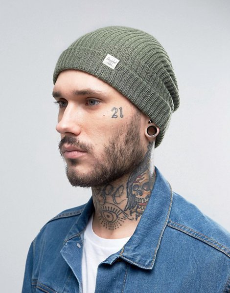 Discounts Herschel Supply Co Green Quartz Beanie For Men Online