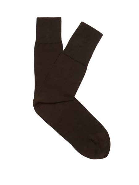 New Trendy Falke Dark Brown Tiago Cotton-Blend Socks For Men Online Sale