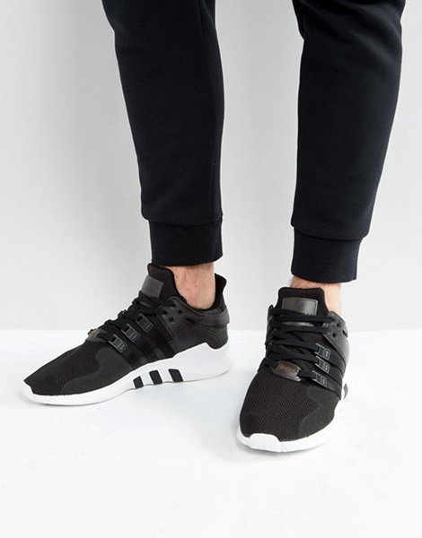 Stylish Adidas Originals Black Eqt Support Advance Trainers For Men Outlet