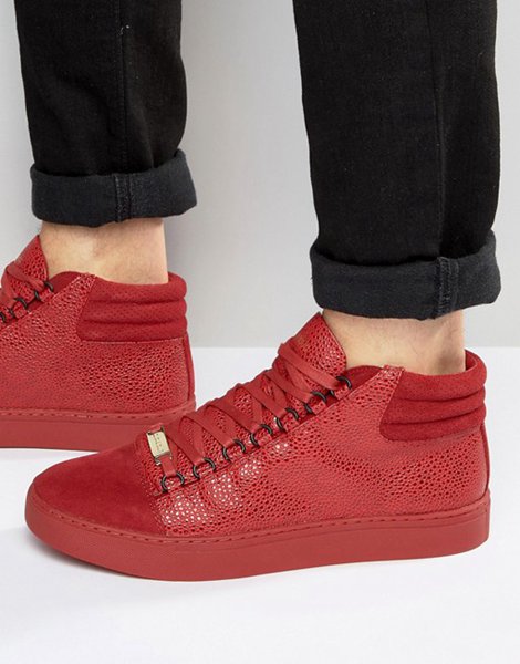 Stylish Glorious Gangsta Red Paris Hi-Top Trainers For Men Outlet