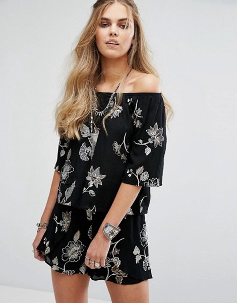 The Hottest Styles Honey Punch Black Off Shoulder Top For Women On Sale