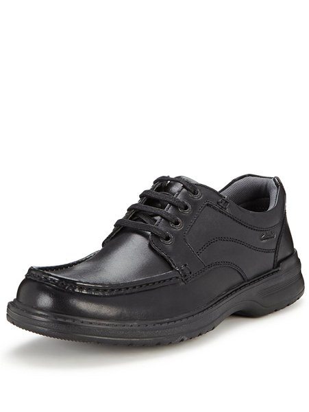 The Most Popular Clarks Keeler Walk Leather Black Leather Lace Up Shoes For Men Outlet