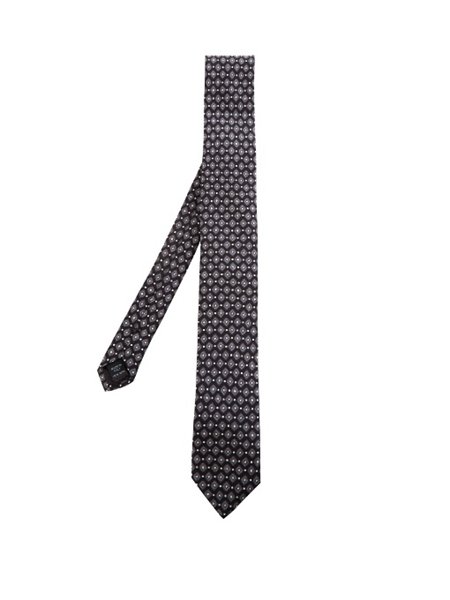 The Most Popular Dolce & Gabbana Black Geometric-Print Silk Tie For Men